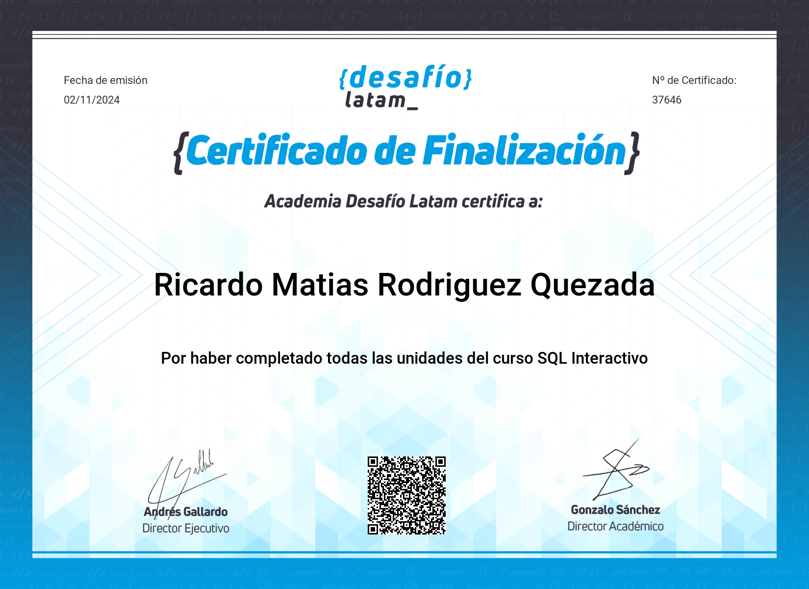 Ricardo Rodriguez Quezada - Full Stack Developer | LinkedIn